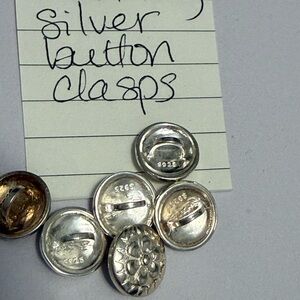 Sterling Silver Button Clasps